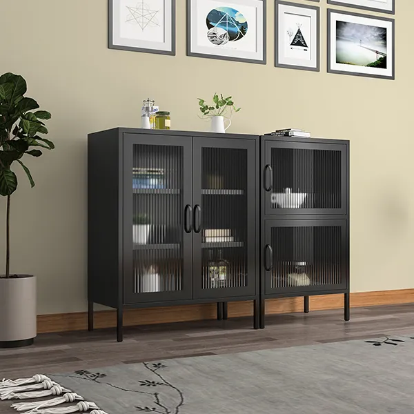 Square Corner Tempered Glass Door
